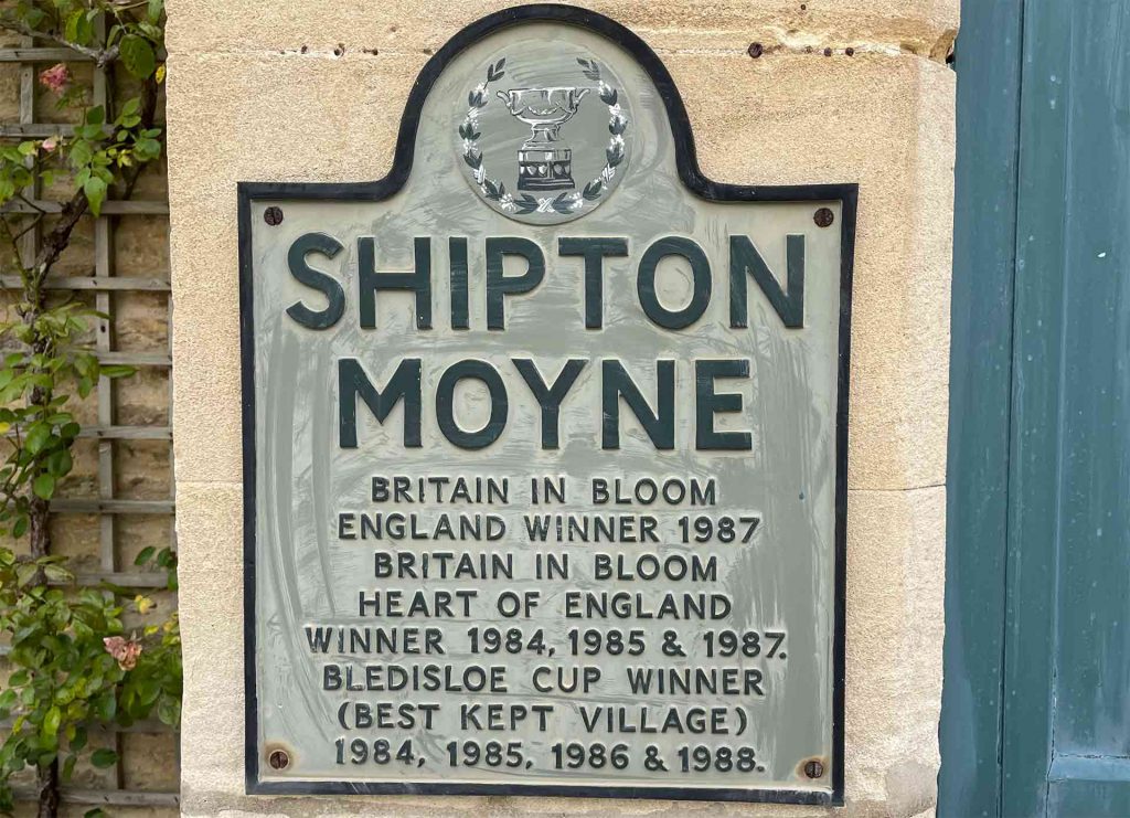 Shipton Moyne Britain In Bloom Winner Sign
